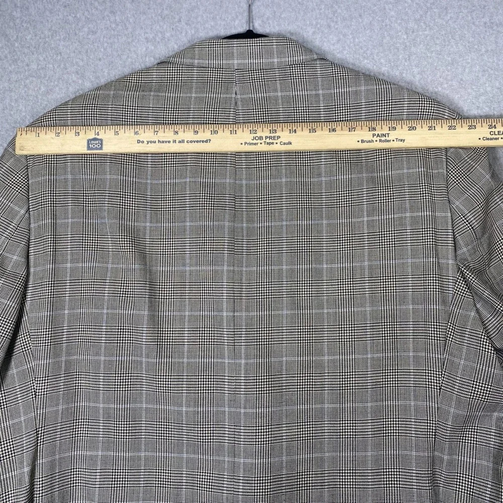 Ralph Lauren Blazer Mens 54R Gray Glen Plaid Silk Wool Blend Sport Coat